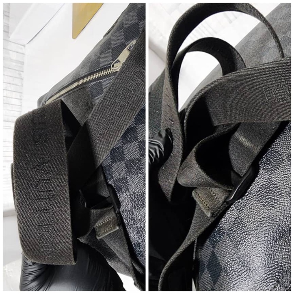 Authentic LOUIS VUITTON Damier Graphite Mick PM Shoulder Bag Black/Grey - Picture 11 of 14